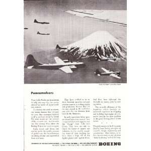 1945 WWII Ad Boeing B 29 Superfortress Peacemakers Original Vintage 