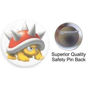 Super Mario Turtle Bowser Pin on 1.5 High Quality Pin back Button 