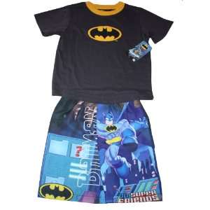  DC Super Friends Batman Toddler T shirt & Short Pants Set 