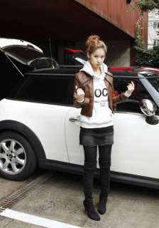 Japan new style brown Classic faux Leather Jacket  