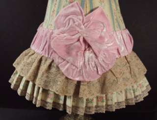   Cotton & Silk Satin Dress Antique for 24 Jumeau Steiner Bru Bebe Doll