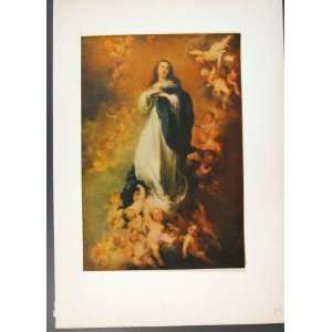   Immaculate Conception Of Virgin Antique Art By Murillo