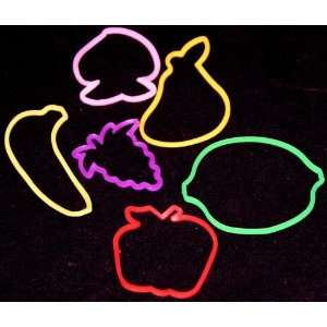  12/Pk Top Trenz Fruit Shaped Rubber Band Bracelets: Toys 