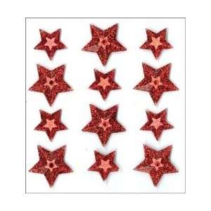  Jolees Cabochons Red Stars