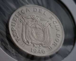 1946 Ecuador 1 Un Sucre KM#78.2, One Sucre 529  