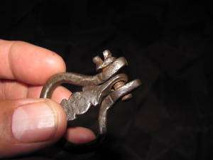 ANTIQUE (17 18 cent.?) HANDMADE BOOTS PULLING IRON TOOL  