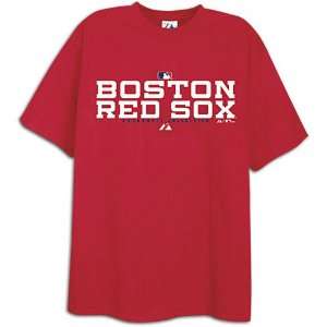    Red Sox Majestic Mens Authentic MLB Stack Tee: Sports & Outdoors
