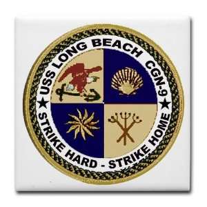 USS Long Beach CGN 9 Military Tile Coaster by   