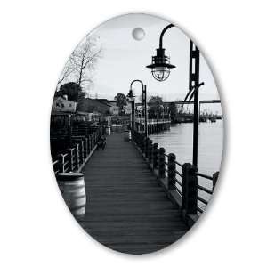   Wilmington Ornament Black Oval Ornament by CafePress: Home & Kitchen