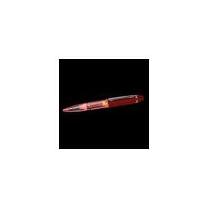 com L.E.D. Light Up Economy Barrel Pen, Red Barrel with Red LED Light 