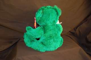 10 Sitting GREEN St Patricks Day Clover Fuzzy BEAR Toy  