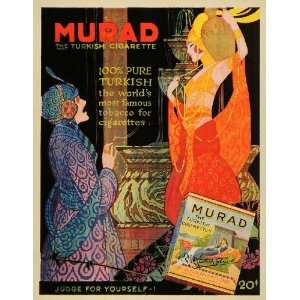 1919 Ad Murad Cigarette Tobacco Costume Dance S Anargyros Harem Sultan 