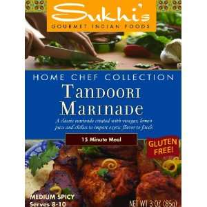 Sukhis Gluten Free Tandoori Marinade, 3 Ounce Packets (Pack of 6 