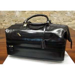 Black Calfskin Leather Luggage.