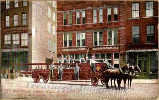 1909 Chicago Fire Dept Franklin Street Engine House Hook & Ladder Co 