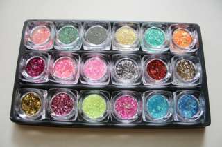 90 Colours Glitter Paillette Spangles Nail Powder Dust  
