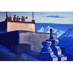  Hand Made Oil Reproduction   Nicholas Roerich   32 x 22 