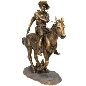  On Horse Museum Gallery Faux Bronze Statue Sculpture: Home & Kitchen