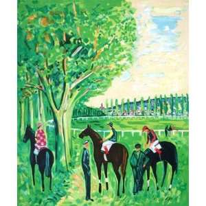  Chevaux a Deauville by Jean claude Picot, 22x30