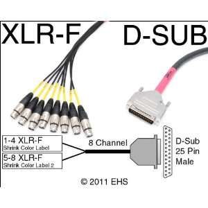    Mogami 2932 8 channel XLRF to M 25 pin D Sub snake Electronics