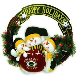  Green Bay Packers Styro Snowman Wreath