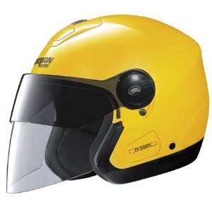  Nolan N42 N Com Solid Open Face Helmet Large  Yellow 
