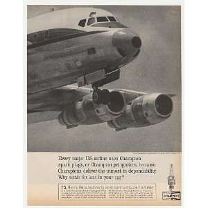  1963 National Airlines DC 8 Jet Champion Spark Plugs Print 
