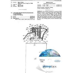   ACTUATING MECHANISM FOR PRESSURIZED FLUID DISPENSER 