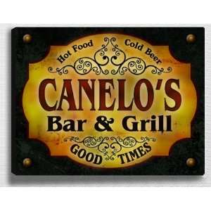  Canelos Bar & Grill 14 x 11 Collectible Stretched 