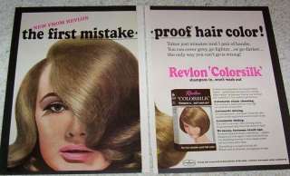 1967 Revlon Colorsilk GIRL hair color VINTAGE print AD  