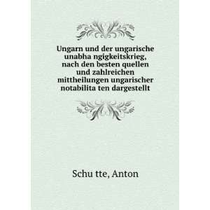   ungarischer notabilitaÌ?ten dargestellt Anton SchuÌ?tte Books