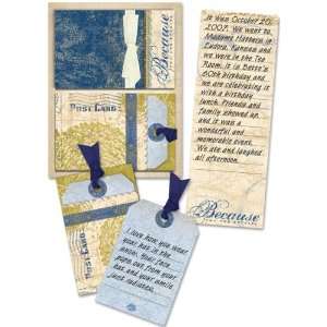   New   Blue Awning Journal Pockets  by K&Company: Patio, Lawn & Garden