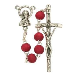   Scented Wood Beads and Madonna Center Rosary: Arts, Crafts & Sewing