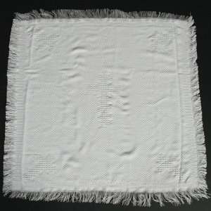    White Christening Blanket with Cross   Can Be Personalized!: Baby