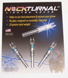 NOCKTURNAL Lighted Archery Arrow Nock Turnal Nocturnal Size X 3 Pk 