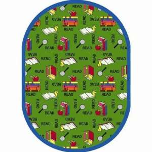  Joy Carpets 1419 02 Just for Kids Bookworm Green Kids Rug 