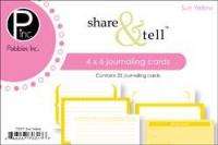 Pebbles Share & Tell 4x6 JOURNALING Cards SUN YELLOW  