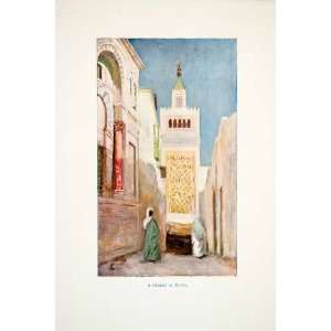  1905 Color Print Street Tunis Tunisia Capital Gulf 
