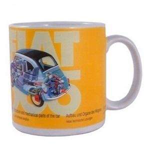  fiat 500 mug 2: Home & Kitchen