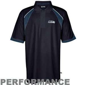  Seattle Seahawks Navy Blue Field Classic Performance Polo 