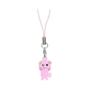  PINK Cubic Stone Pig Charm w/ Strap: Electronics