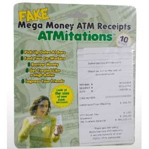  Fake Mega Money ATM Receipts: Toys & Games