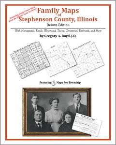 Family Maps Stephenson County Illinois Genealogy Plat  