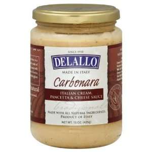 Delallo, Sauce Carbonara, 15 OZ (Pack of Grocery & Gourmet Food