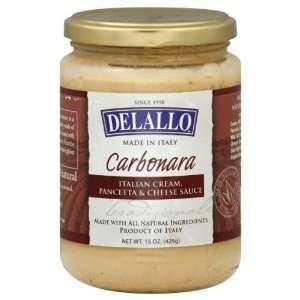 Delallo, Sauce Carbonara, 15 OZ (Pack of: Grocery & Gourmet Food