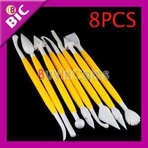 8Pcs Fondant Cake Decorating Flower Modelling Tools New  