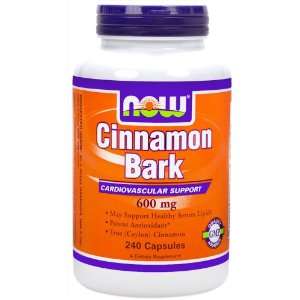   Foods   Cinnamon Bark 600 mg.   240 Capsules: Health & Personal Care