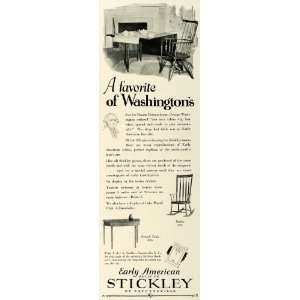  1929 Ad Early American L. J. G. Stickley Furniture Rocking Chair 