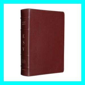 ESV Study Bible Premium Calfskin Leather, Cordovan NEW  