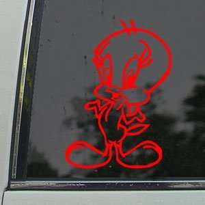  Tweety Bird Cartoon Red Decal Car Truck Window Red Sticker 